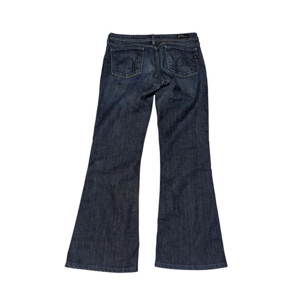 Citizens of Humanity Ingrid Low Waist Flare Jeans Dark Wash Blue Womens 28 Denim - Picture 2 of 7